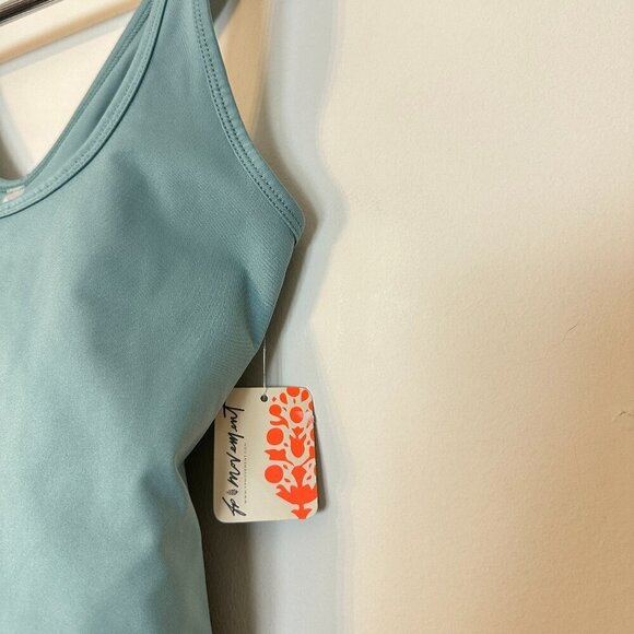 FREE PEOPLE Easy Tiger Shortsie in Eucalyptus/White Combo Size X-Small NWT - Picture 7 of 11